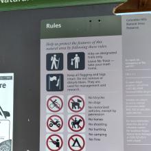 Columbia Hills Natural Area Preserve Sign