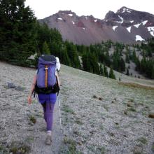 Early morning start towards Broken Top