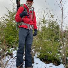 Coming off the summit