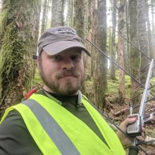 Making radio contact with my HT and Yagi