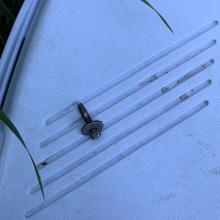 The cause of flat tire...2 inch body trim bolt...