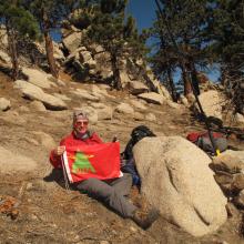 Operating Position, Just below summit boulders