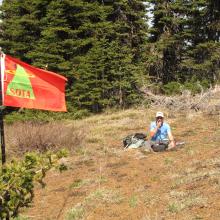 Operating Position on Jester, with SOTA flag showing proudly!