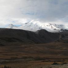 Changeable weather above Frozen Lake