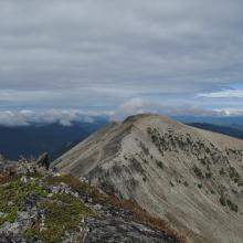 Summit of Mount Fremont looking at North (False) summit and lookout