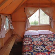 "Glamping" at Baldy Notch...beats sleeping on the ground in a tent!