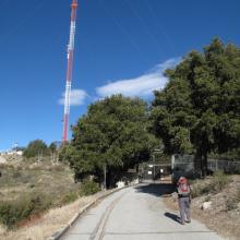 Start of hike to Occidental, at the Red / White 1000 foot antenna.