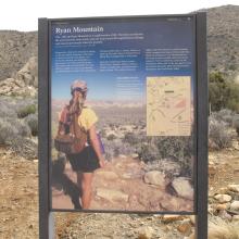 Definately not shorts and t-shir weather on Ryan Mountain on 02/01/2016