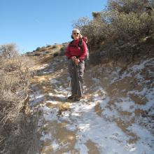 Occasional snow dusting patches encoutered on shady north facing slopes.