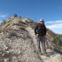 Heading down from Point 4202 SOTA...till next time, farewell to California