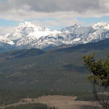 Telephoto of mighty Mount Stuart
