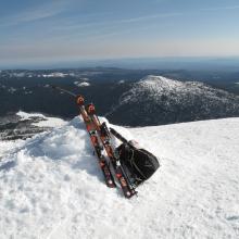 Tumalo Mountain, right of center, from Mount Bachelor summit
