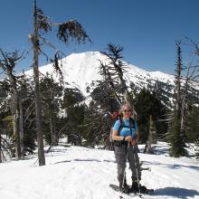 K7MAS's XYL on Tumalo Mountain