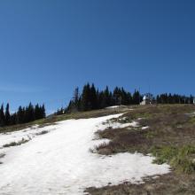 On upper "Northwest Passage" segment of Mount Spokane climb