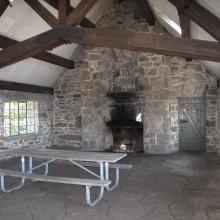 Interior of Vista House, summit of Mount Spokane