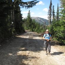 En route to Quatz Mounatin from Selkirk Lodge - Mount Spokane in background.
