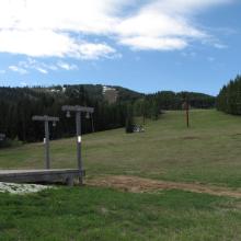 At Main Lodge, start of route to Chewelah Mountain