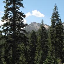 Monument Peak from a distance to the north