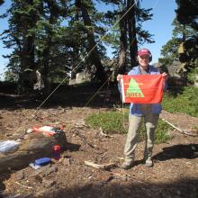 Woody - K1LB at his neat operating position - Mount Watson