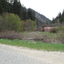 Landmark "Red Barn" just before Forest Service Road 112