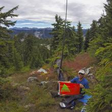 K7MAS Operating Position & success on Sky Mountain!  Photo KG7EJT.