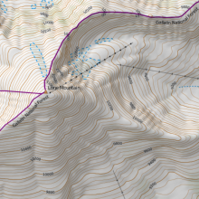 Lone Mountain, Montana -  Summit Area Topo Map