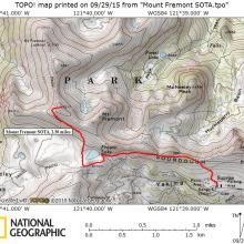 Mount Fremont SOTA Map