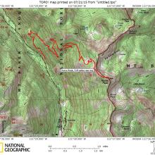 Map of trail to Norse Peak.