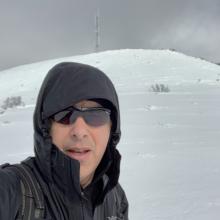 Wind was epic through here on final summit ridge.