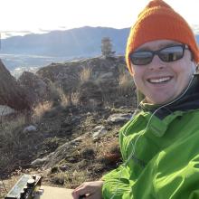 Me at the summit with my gear set up