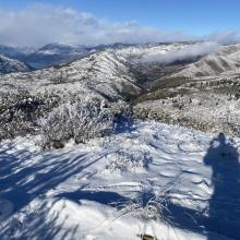 Looking up lake at Fourth of July Mountain