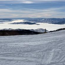 The view to the south towards Wenatchee. Chelan Valley and the Columbia River go