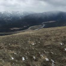 Summit view of Clark Fork River and Bitterroot Mountains