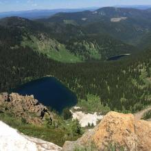 View of Cliff and Diamond Lakes