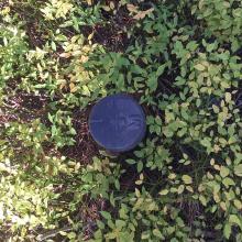 Idaho Montana iron border post