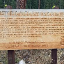 Alta Historic Ranger Station along the access road.  