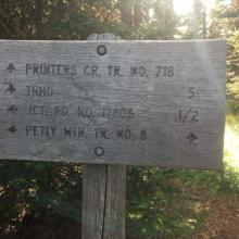 Typical trail signs in this area