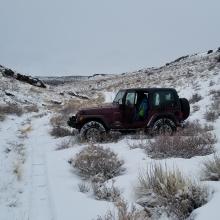 Beginning of snowshoe hike.