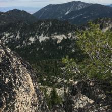 view of drop off and Van Patten Butte