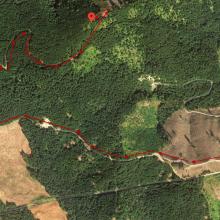 Satellite View with trail annotations