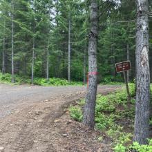 sign for Monte Cristo trail. Moved to this location since 2018 blog post