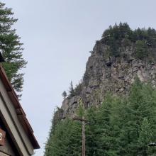 Across the road from park ranger station