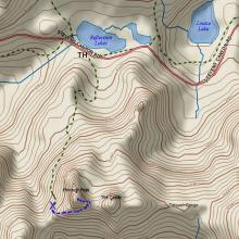 Delorme Topo Map shows route