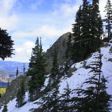 Snow encountered beginning at 5000 ft elev.