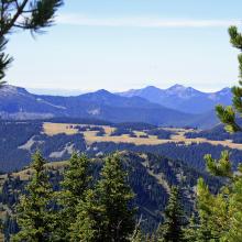 Looking west- a grand view of Grand Park - from the summit.