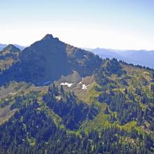 SOTA Dewey Peak close up view.