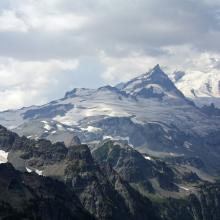 A very nice close up view of Mt Tahoma to the west.  