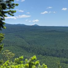 Mt. Hood from the top of the top of the quarry