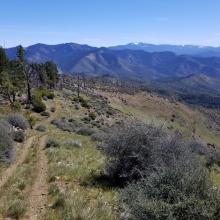 looking back down last climb to the east