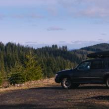 Summit parking with a view